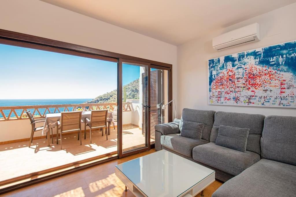 Sunny House With Great Sea Views, 3 Terraces, Private Heated Pool And Sauna La Herradura  Exteriér fotografie