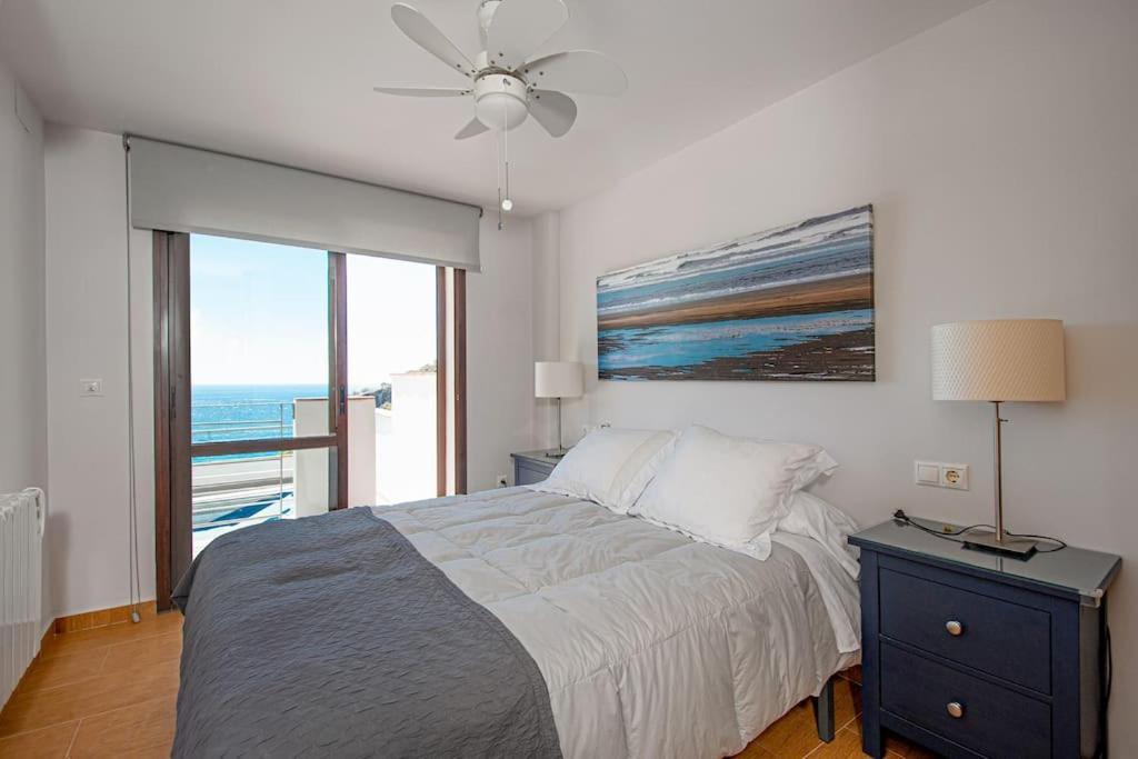 Sunny House With Great Sea Views, 3 Terraces, Private Heated Pool And Sauna La Herradura  Exteriér fotografie